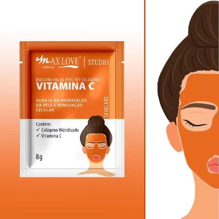 Máscara facial peel of colágeno vitamina C