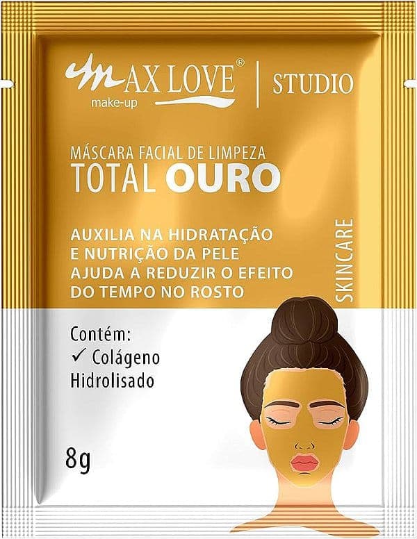 Máscara facial de limpeza total ouro